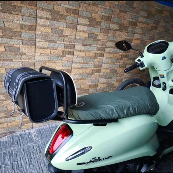 Back Rack Sandaran Belakang Plus Bantalan & Tas Universal Motor Fazzio/Filano/Staylo/Scoopy/Genio/Be