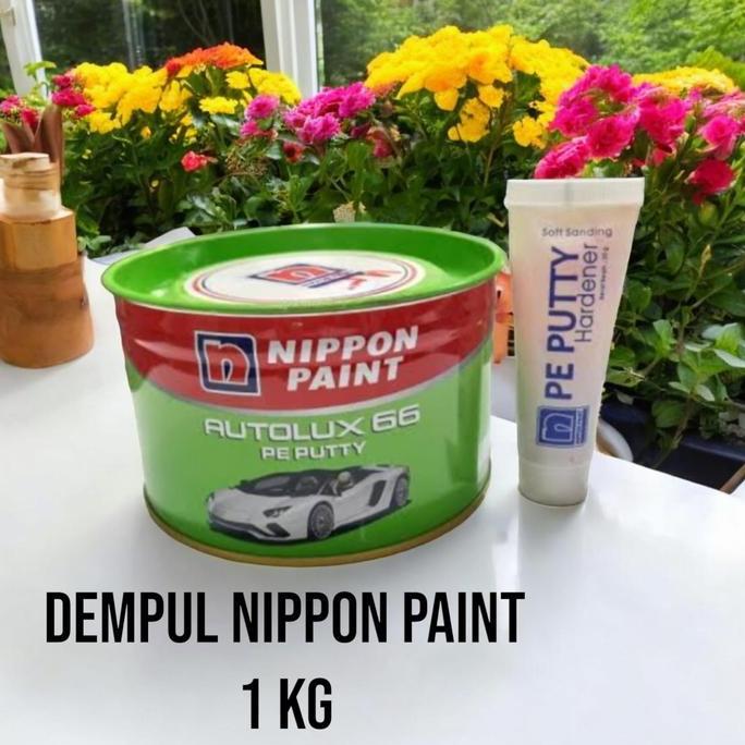 yunicv - Dempul Mobil Besi Nippon paint nipsea autolux 66 PE putty 1kg, dempul autolux 66 PE putty N