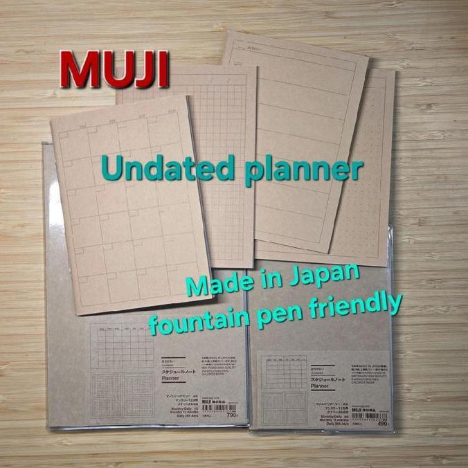 opevana78 - MUJI undated planner. Agenda, diary tanpa tanggal. Made in Japan, fountain pen friendly.