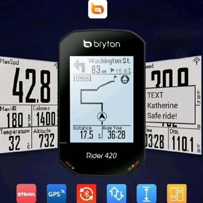 Speedometer sepeda GPS Bryton rider 420 unit only