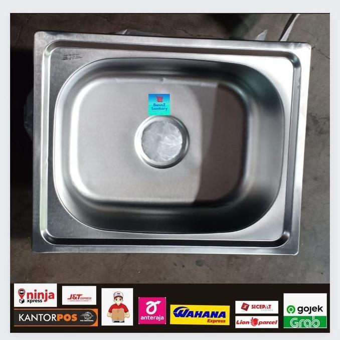 sink tempat cuci piring stainles 1 lubang / bak cuci piring stainles