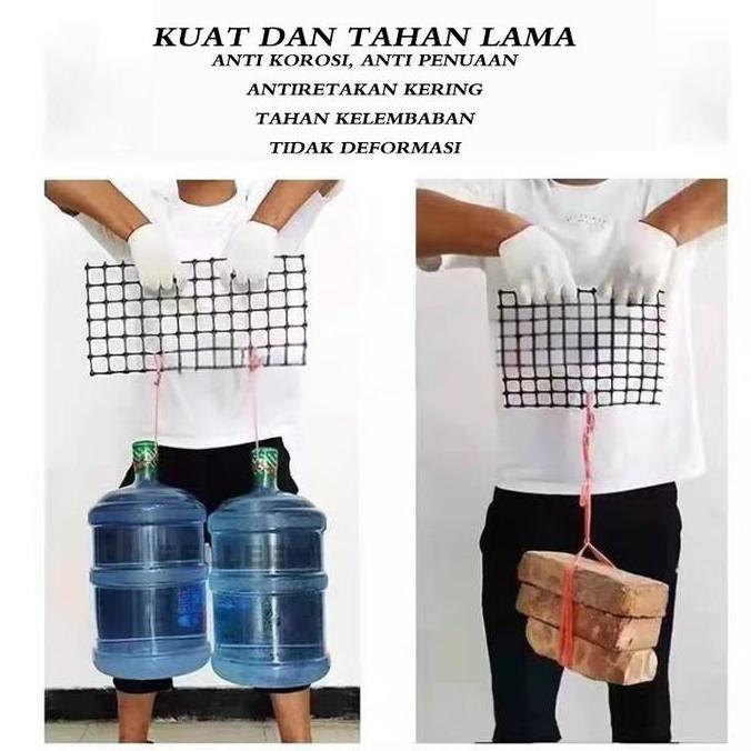 Plastik taman pagar jaring ketinggian1.8*10/15/20/25/30/50M Anggrek 3CM Diameter Jaring Kawat Plasti