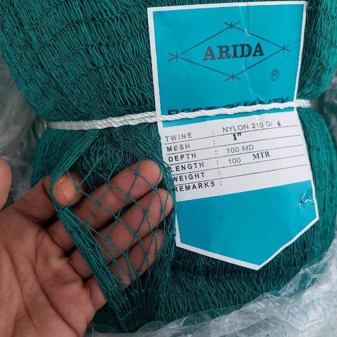 jaring nylon arida 1 in D6 100mtr x 100 hijau