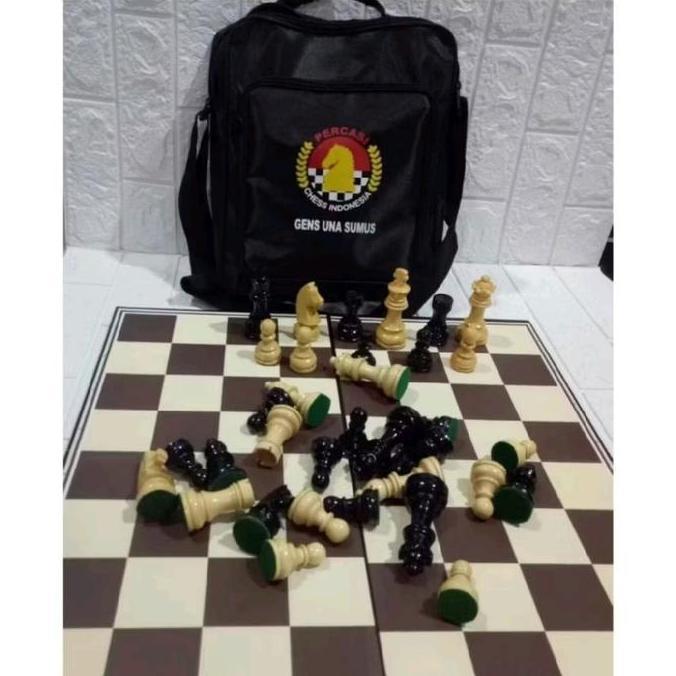 Promo Catur Lipat Bidak Kayu Percasi Paket Lengkap Degan Jam Catur Permainan Games Board Cod