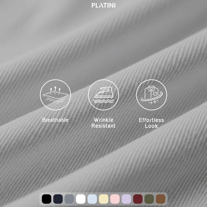 Platini Kemeja Polos Putih Pendek Polinosic 63014 DS