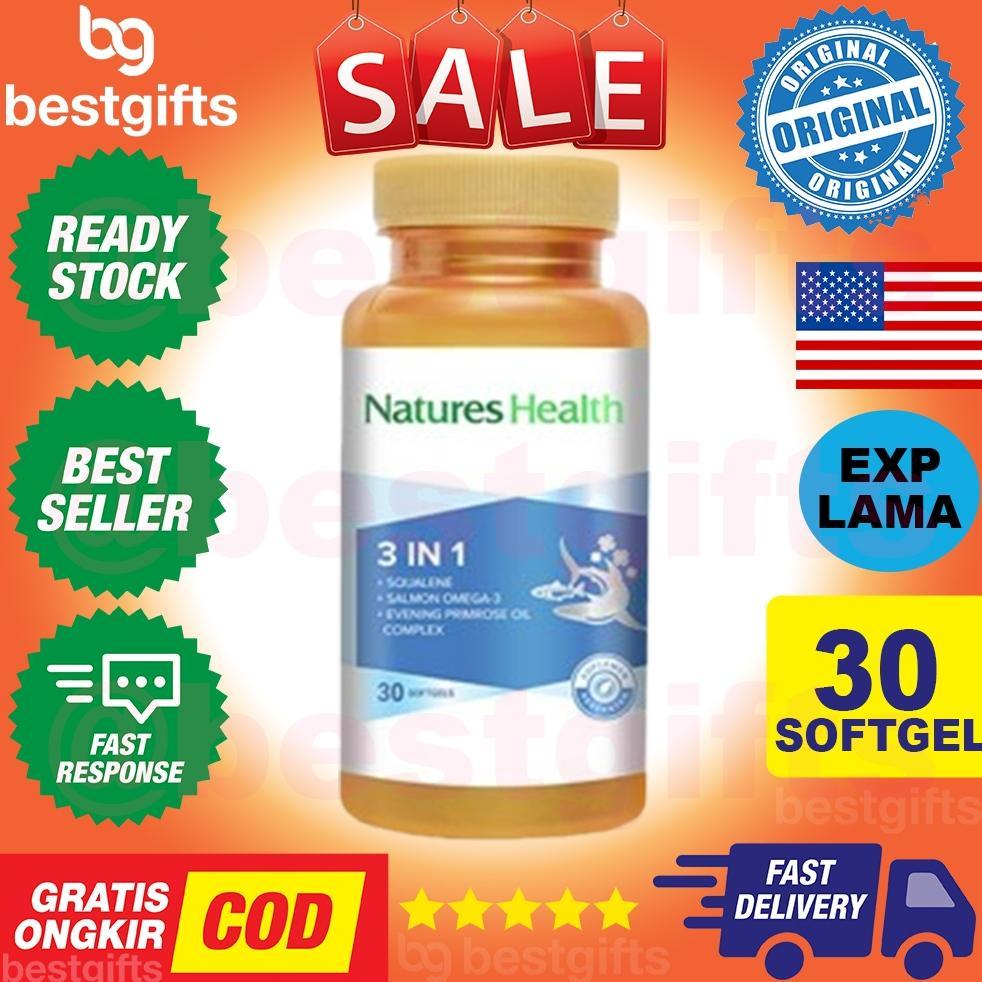 Nature'S Natures Nature Health Squalene Omega Epo 3 In 1 Omega 369 Salmon Fish Krill Oil 30 Kapsul