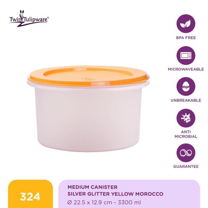 Twin Tulipware Medium Canister Toples Makanan