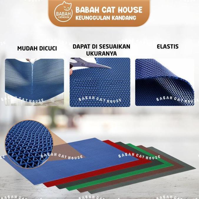 KARPET ALAS KANDANG Kucing Kasur Anjing Tatakan Kelinci Underpad Hewan Empuk Karet Pasir Murah Besar