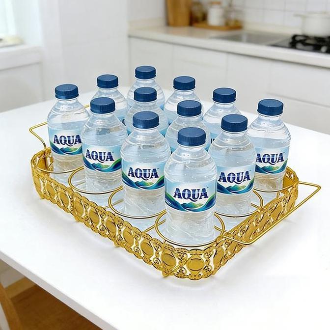EGLUX Rak aqua gelas besi Rak minum Tempat aqua gelas