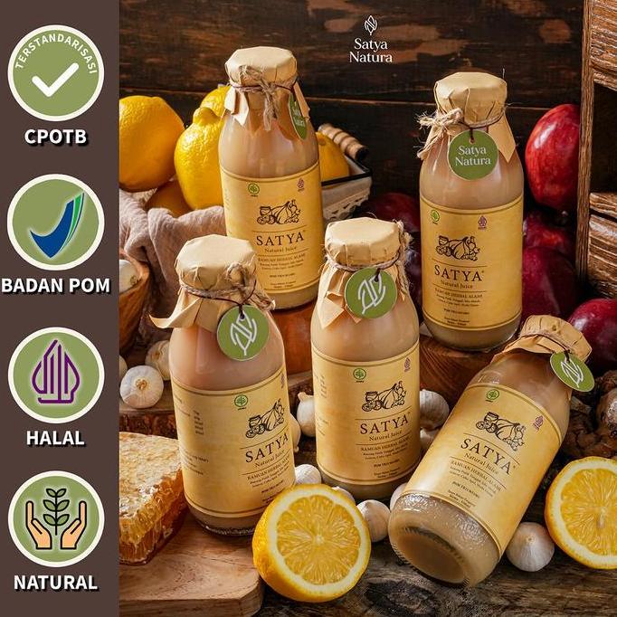[] SATYA Natural Juice (PAKET 5 BOTOL) Jus Bawang Putih Tunggal BPOM TR