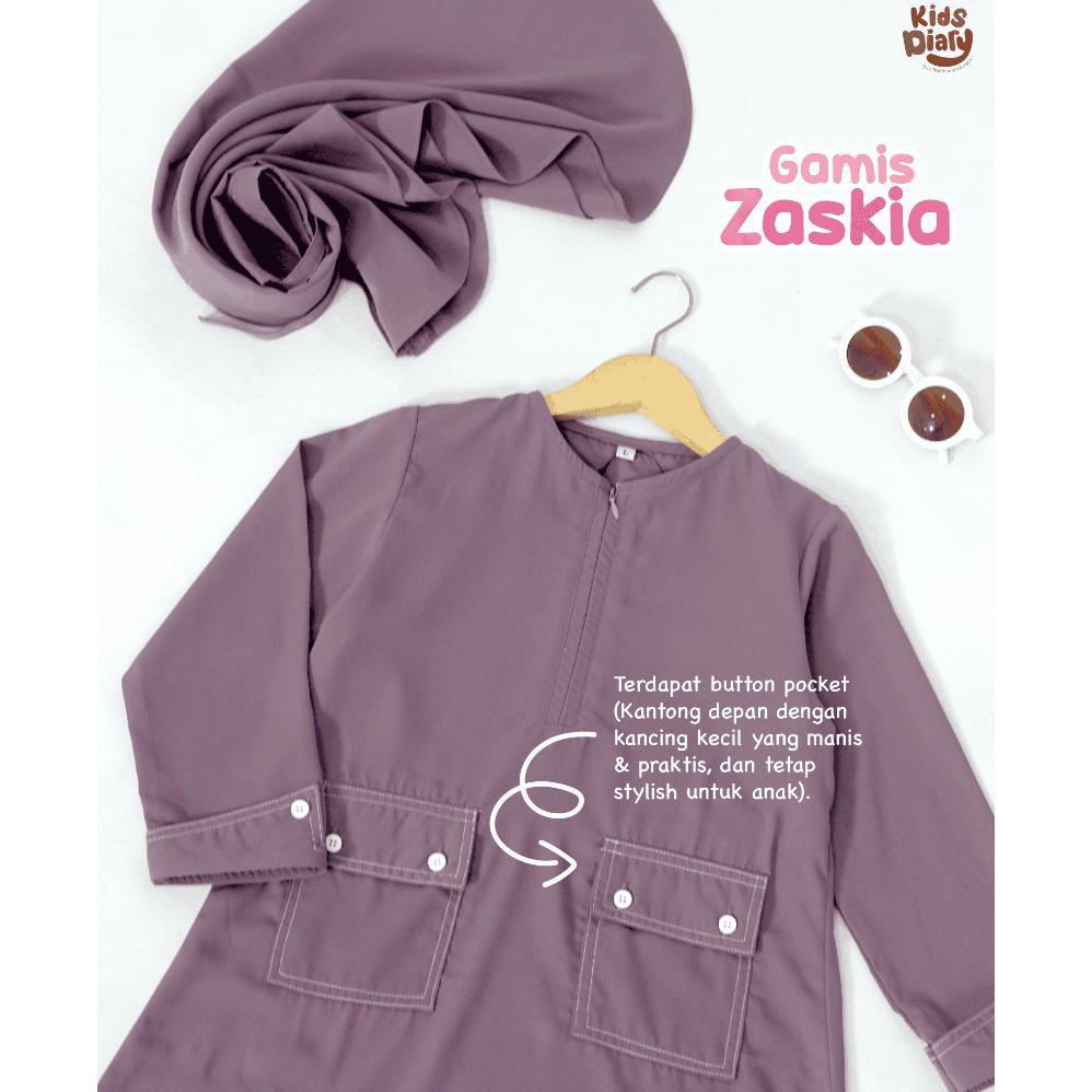 original kids diary plus - zaskia gamis anak perempuan muslim polos anak perempuan syar'i set hijab 