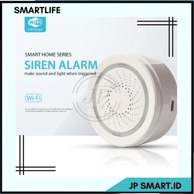HARGA DISC - Smartlife Siren Sirine Alarm For Cctv Door Window Sensor Model Wifi Wireless Setting By