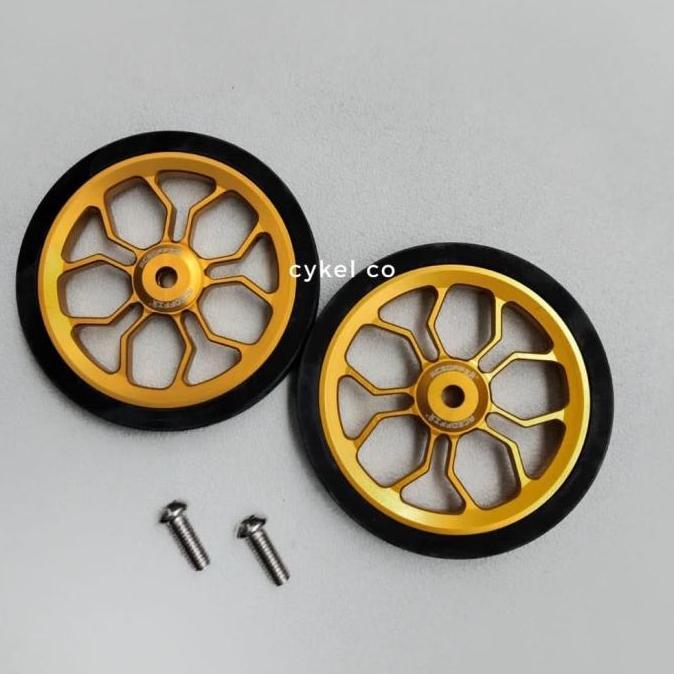 oversized easy wheel brompt folding bike easywheel aceoffix