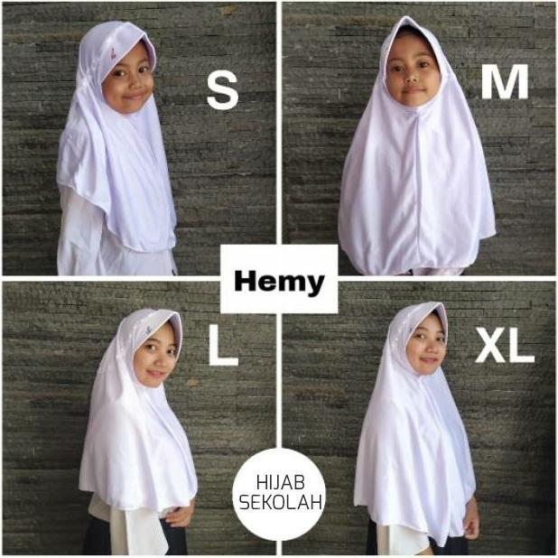 garansi hijab instan serut sekolah / kerudung rabbani hemy tali atas / jilbab rabbani kw / kerudung 