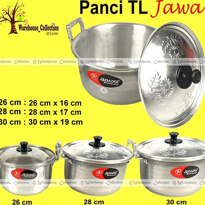 PANCI JAWA / PANCI RUMAHAN + TUTUP / PANCI ALUMINIUM / PANCI MASAK JAWA 26CM/ 28CM / 30CM