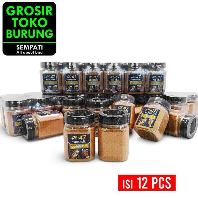 SEMPATI GROSIR AK 47 Voer Ciblek 125gr Extra Ulat Hongkong Isi 12 Pcs Pakan Voer Pur Burung Ciblek K