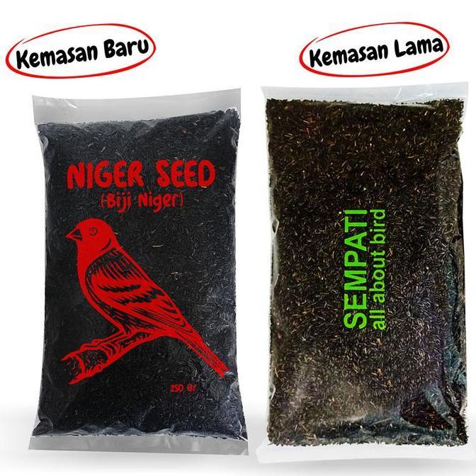 SEMPATI GROSIR Nigger Seed Biji Niger Hitam Sempati 250 Gram Isi 12 Organic Black Seed Pakan Burung 