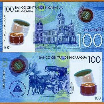 Nicaragua 100 Cordobas 2015 New Polymer Design
