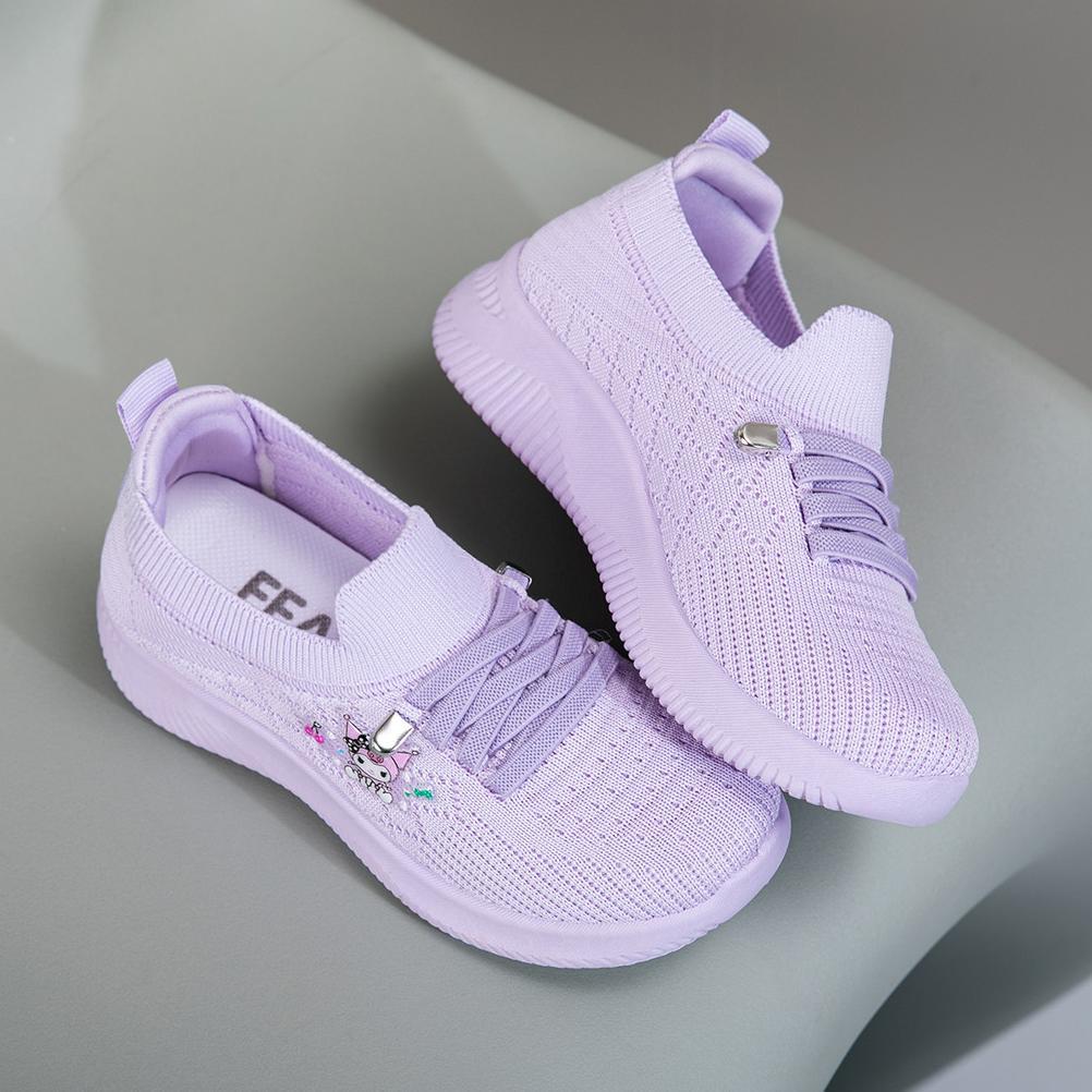 Saless Sepatu Anak Rajut Premium Slip On Feata Type Of001  Kids Nyaman & Ringan Sepatu Kuromi  Size 