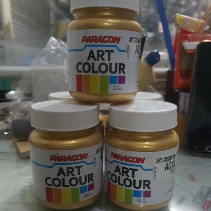 CAT EMAS POSTER KAIN GABUS SPON DEKORASI KERTAS PATUNG STEROFOAM ORNAMEN GOLD PARAGON ART COLOUR