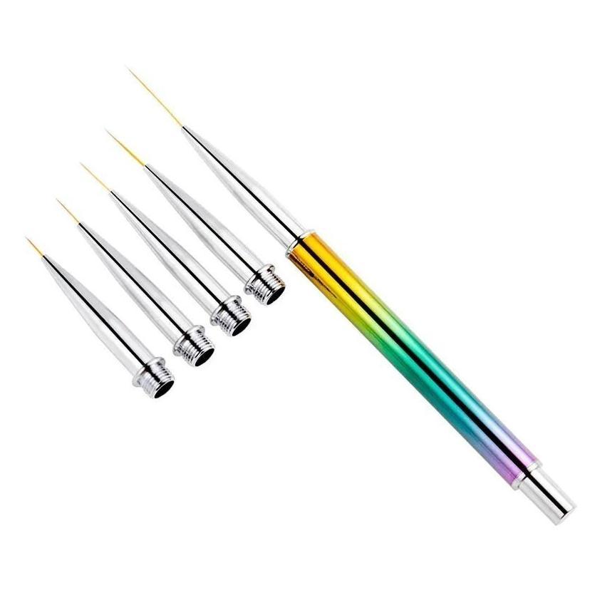 6Pcs/Set Brush Liner Drawing Nail Art Kuas Kuku Nail Art Untuk Menggambar Nail Art Aksesories