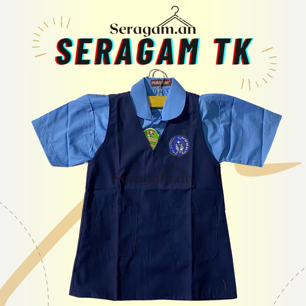 Promo [Set Termurah Seragam Tk Di Shopee] Seragam Tk Seragam Paud Nasional Biru Dongker Lengan Pende