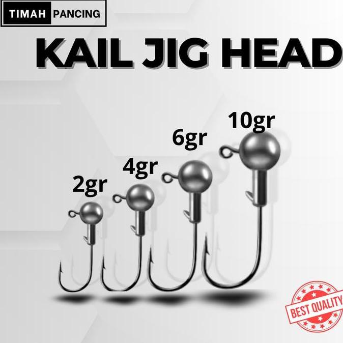 Kail Jig Head Timbel / Jighead Pancing Berbagai Ukuran (2gr - 10gr)