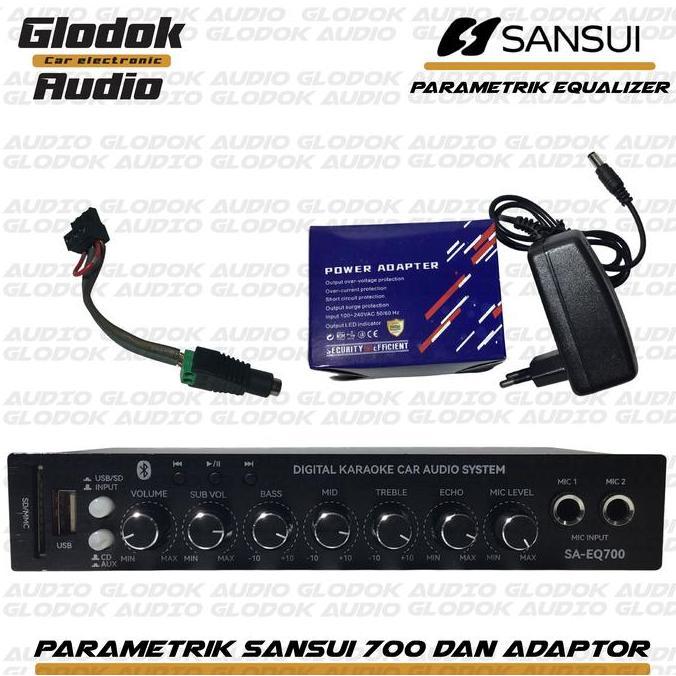 Sansui Parametrik Priem Equalizer Amplifier SA EQ 700 dengan Bluetooth & Slot Karaoke USB & SD Card 