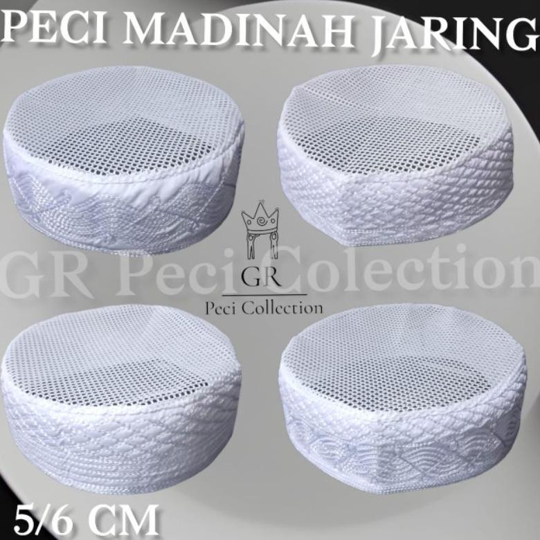 BEST SALE PECI KOPIAH IKAF MADINAH JARING TERBAIK PREMIUM TINGGI 5/6 CM TERLARIS / PECI MADINAH JARI