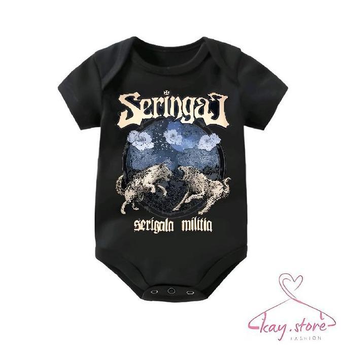 DB149 - BAJU BAYI JUMPER SERINGAI SERIGALA MILITIA | JUMPER BAYI CARTOON KIDS | KAOS BAYI / JUMPSUIT