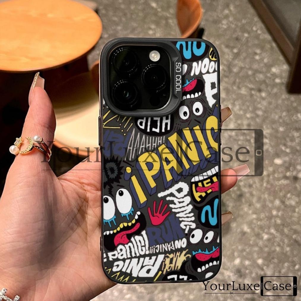 CUCI GUDANG Premium Matte Hard Case Silver Panic Casing HP iPhone 7 8 X XR XS 11 12 13 14 15 16 Plus