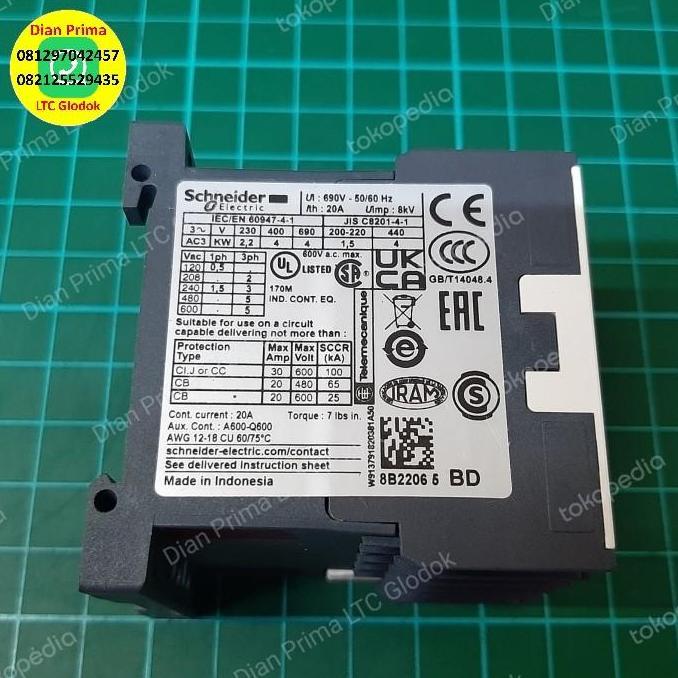 pt.sutijaya / Schneider contactor LP1K0910BD coil 24Vdc 4kW 380/415V Diskon