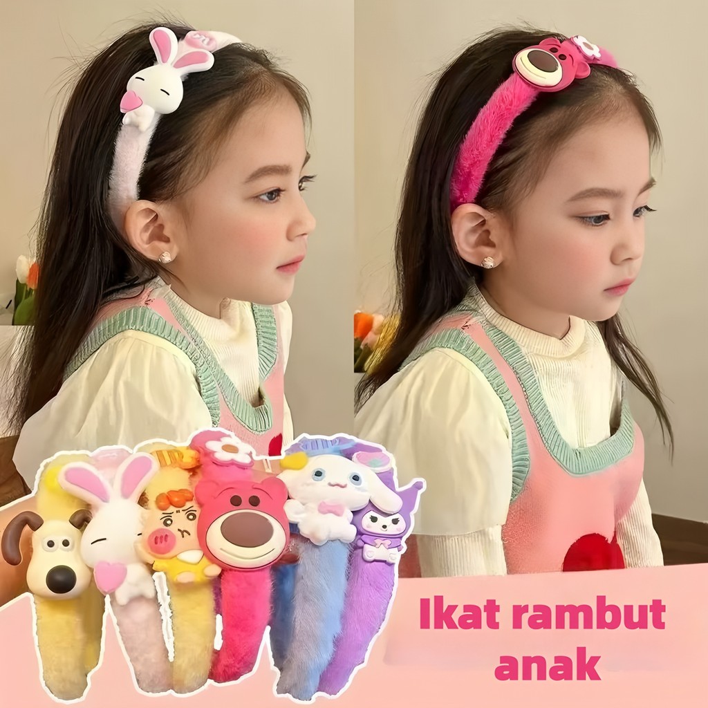 BANDO ANAK BULU KARAKTER SANRIO LOTSO / Bando Anak Perempuan