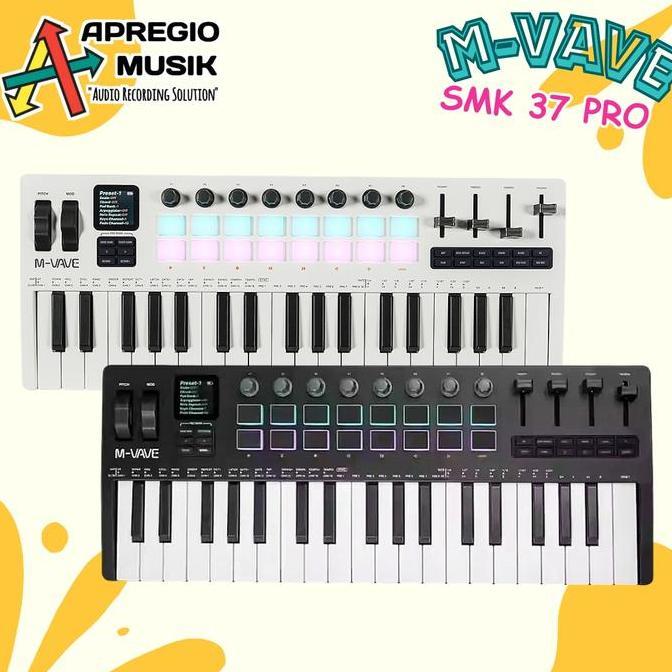 Vrzukifazyah - Mvave M-Vave Smk 37 Pro Elite Midi Keyboard Controller Bluetooth M Vave Smk37Pro 37Ke