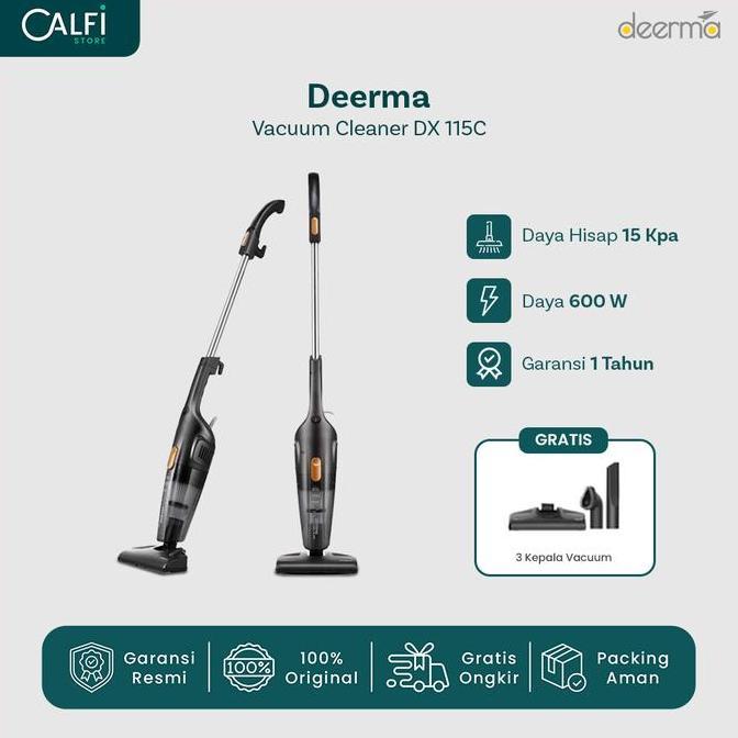 Vacuum Cleaner Deerma DX115C - Pembersih Rumah Cerdas dengan Suction Power 15000 Pa