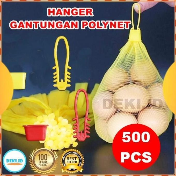 Hanger Polynet Isi 500 Pcs Gantungan Jaring Buah Fruit Cover Plastik