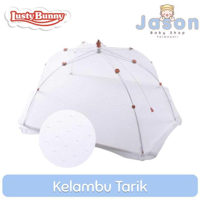 Lusty Bunny Kelambu Tidur Bayi Double Kawat PP-8524 Kojong Lipat Praktis Perlindungan Nyamuk Polkado