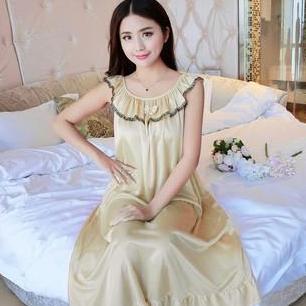 [ RedPink ] Dress Panjang Baju Tidur Model Daster Jumbo Girl Dewasa Rumahan 0Front Rumbai Renda Liss