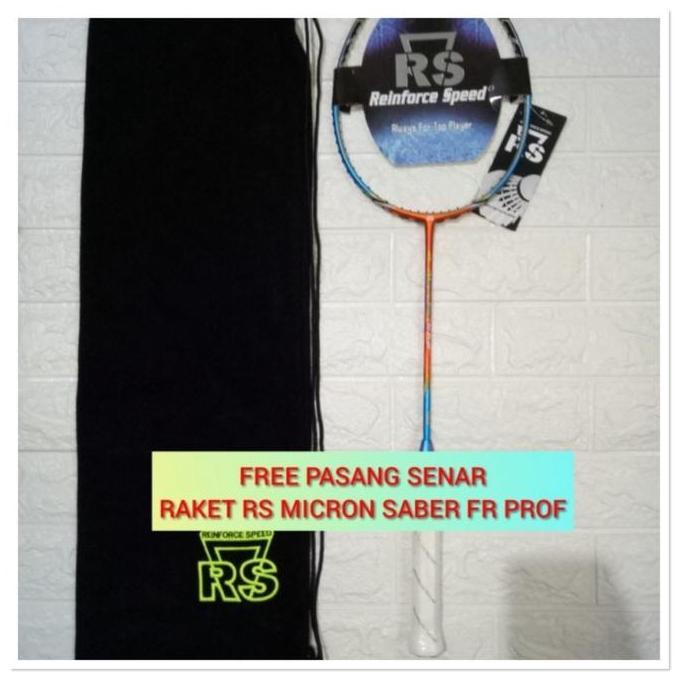 musli.store Raket badminton RS MICRON SABER FR PROF +tas+grip ORIGINAL Diskon