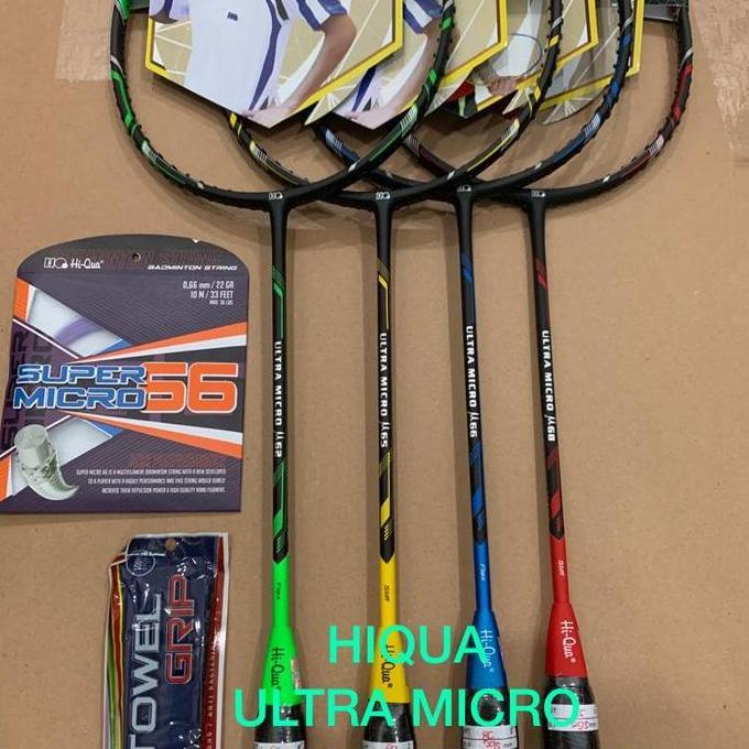 belviercinez Raket Badminton HIQUA HQ ULTRA MICRO M62/M65/M66/M68 kuat 32 lbs ORI Diskon