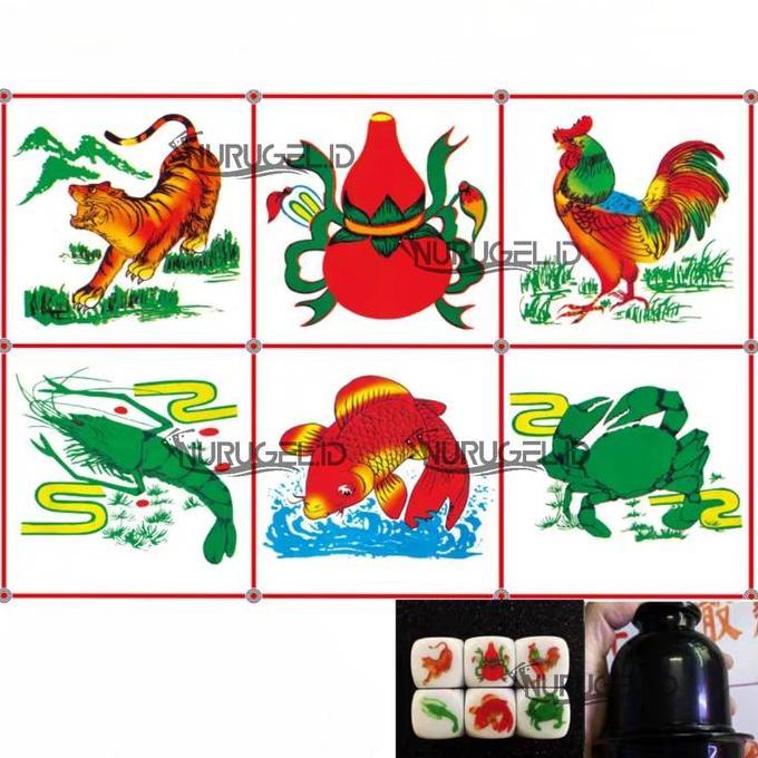 Promo Dadu Koprok Set / Sicbo Dice Game / Bau Cua Cod