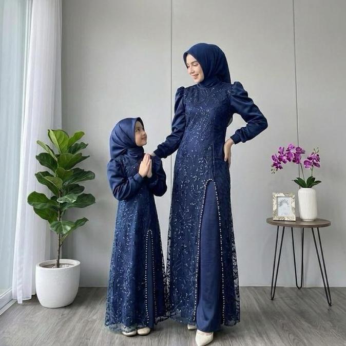 Khza- Maxi Naura M L Xl Xxl Xxxl Gamis Pesta Cantik Gamis Kondangan Maxi Couple Nikahan Keluarga Gam