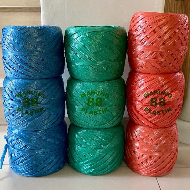 TALI RAFIA WARNA 700gr | TALI RAFIA MERAH | TALI RAFIA HIJAU | TALI RAFIA BIRU | TALI GULUNGAN | TAL