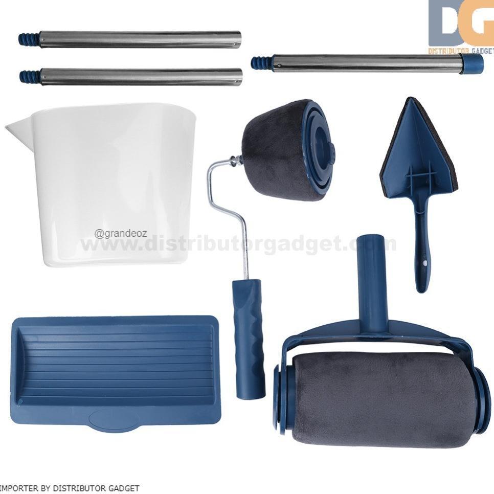 5 In 1 Set Roll Kuas Cat + Tongkat Dinding Tembok Paint Runner Pro Roller Simple Roll Cet Wallpaper