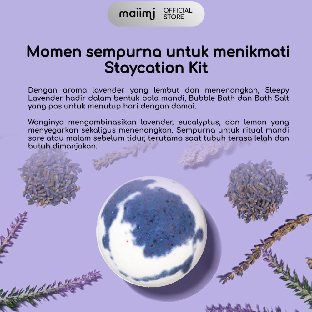 CUCI GUDANG Maiimi - Staycation Kit: Bath Bomb + Bubble Bath + Naked Bath Salt