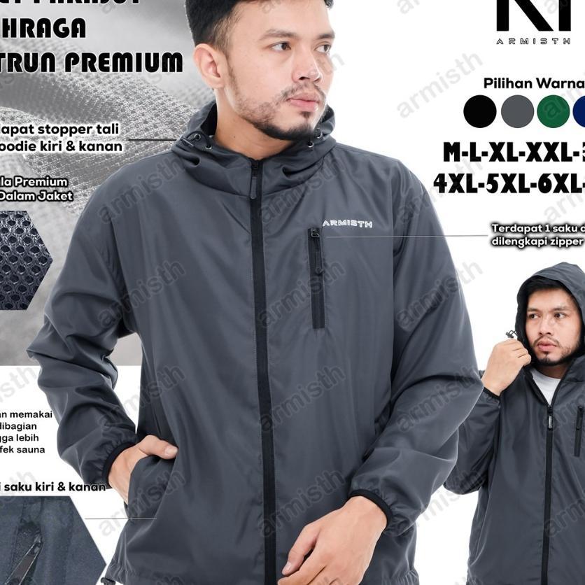 Armisth Jaket Outdoor Olahraga Parasut Premium Jacket Running Jacket Mendaki