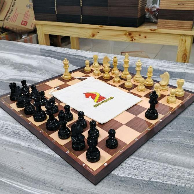 Promo Paket Catur Dgt Mentaos Double Menteri + Pouch Bidak + Papan Catur Lipat 8 Standard Fide/ Perc
