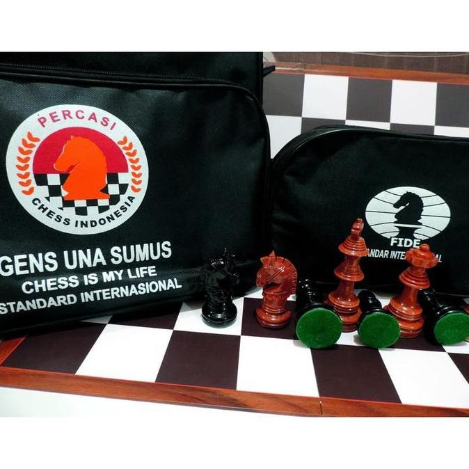 Promo Papan Catur + Buah Catur Kayu Sawo Istimewa + Tas Catur Cod