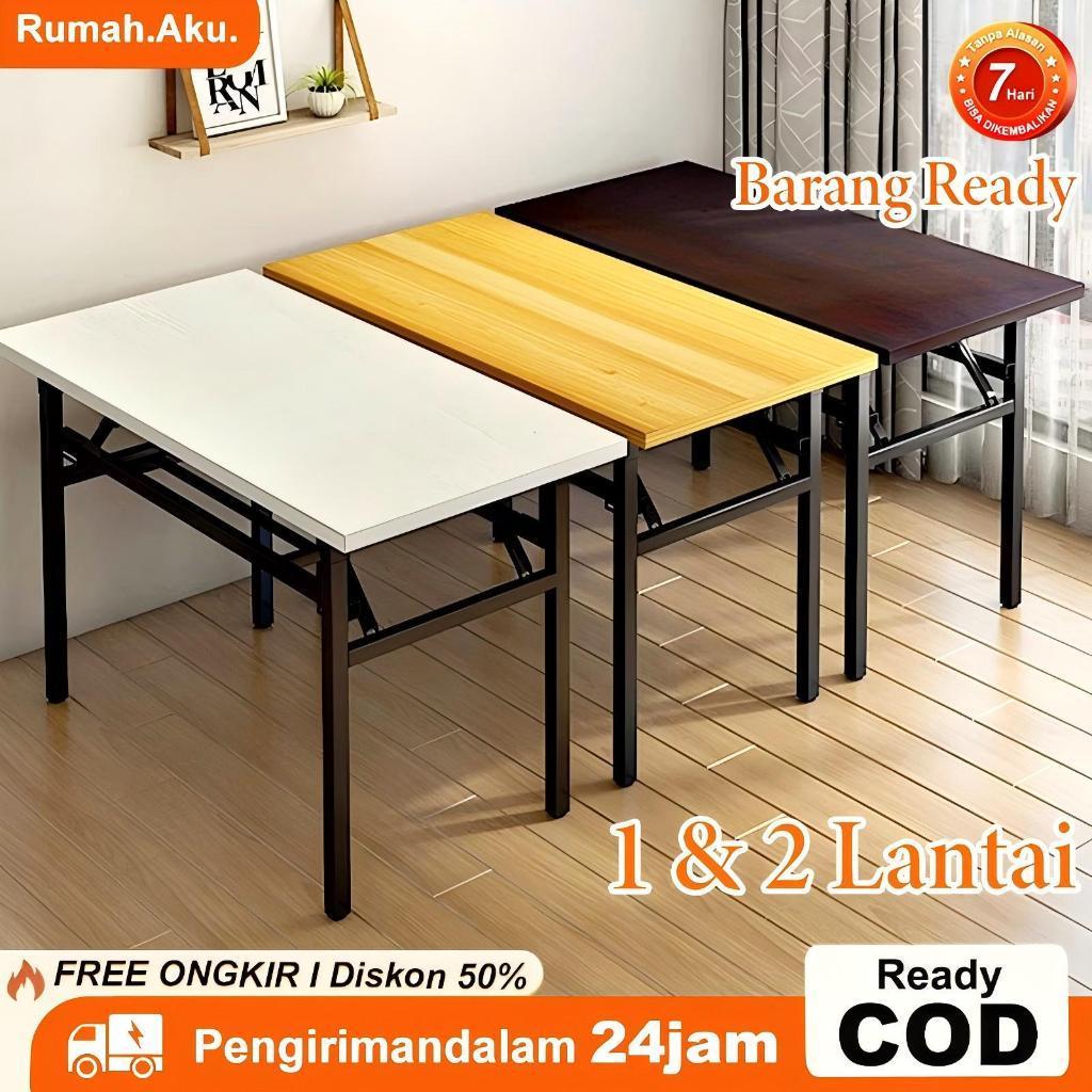 Meja Lipat Portable Meja Belajar Besi Meja Komputer Meja Makan Meja Kantor Meja Kayu Meja Pelatihan 