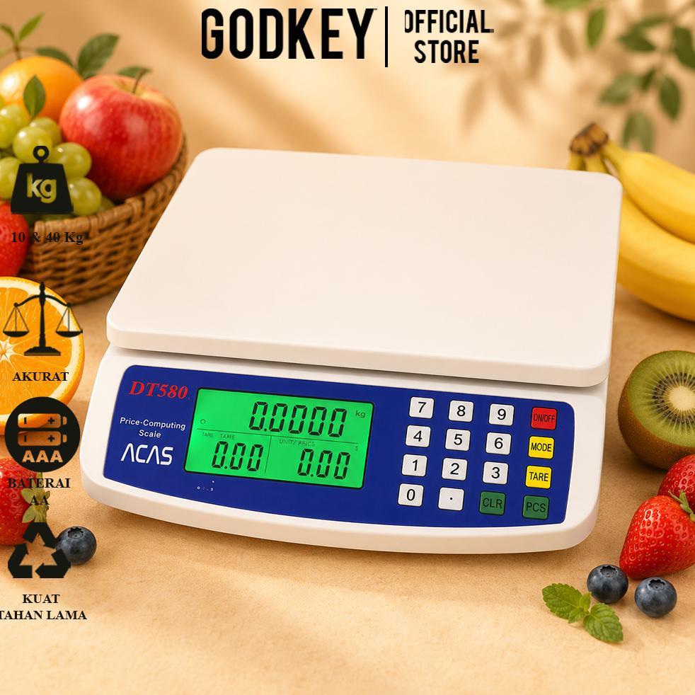NEW DT-580 Timbangan Dapur Digital 10 Kg 40 Kg Telur Sembako Sayur Buah Laundry [terbaik][terlaris]